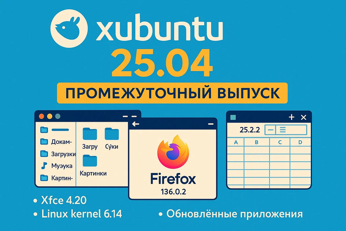 Xubuntu 25.04, промежуточный выпуск